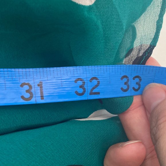 VINTAGE Green Polka Dot Flare Skirt - Picture 3 of 4